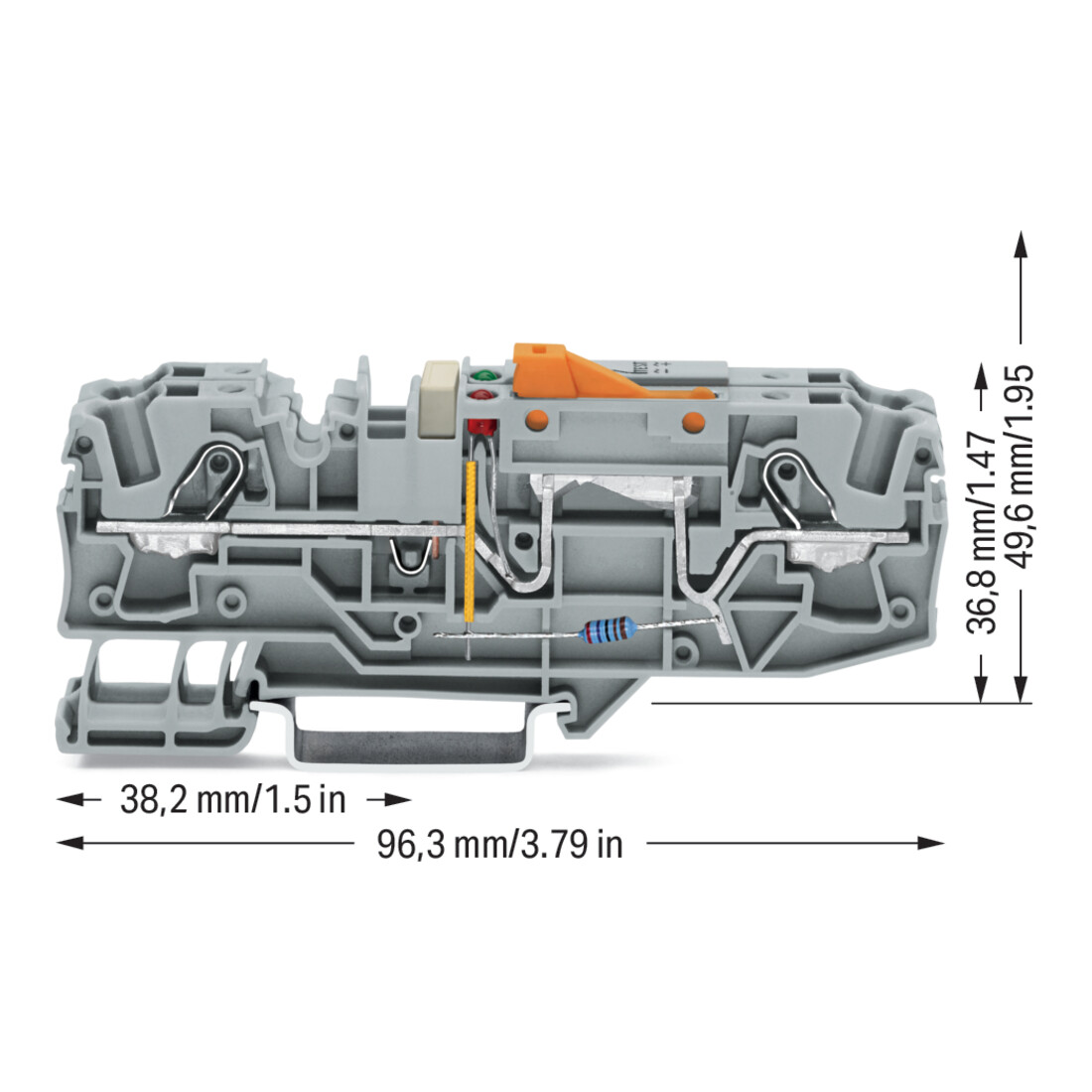 WAGO GmbH& Co. KG Erdleiter-Trennklemme 24V grau 2006-1671/1000-848