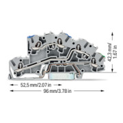 WAGO GmbH& Co. KG Installationsetagenklemme 4mm² N/L/PE grau 2003-7646-4