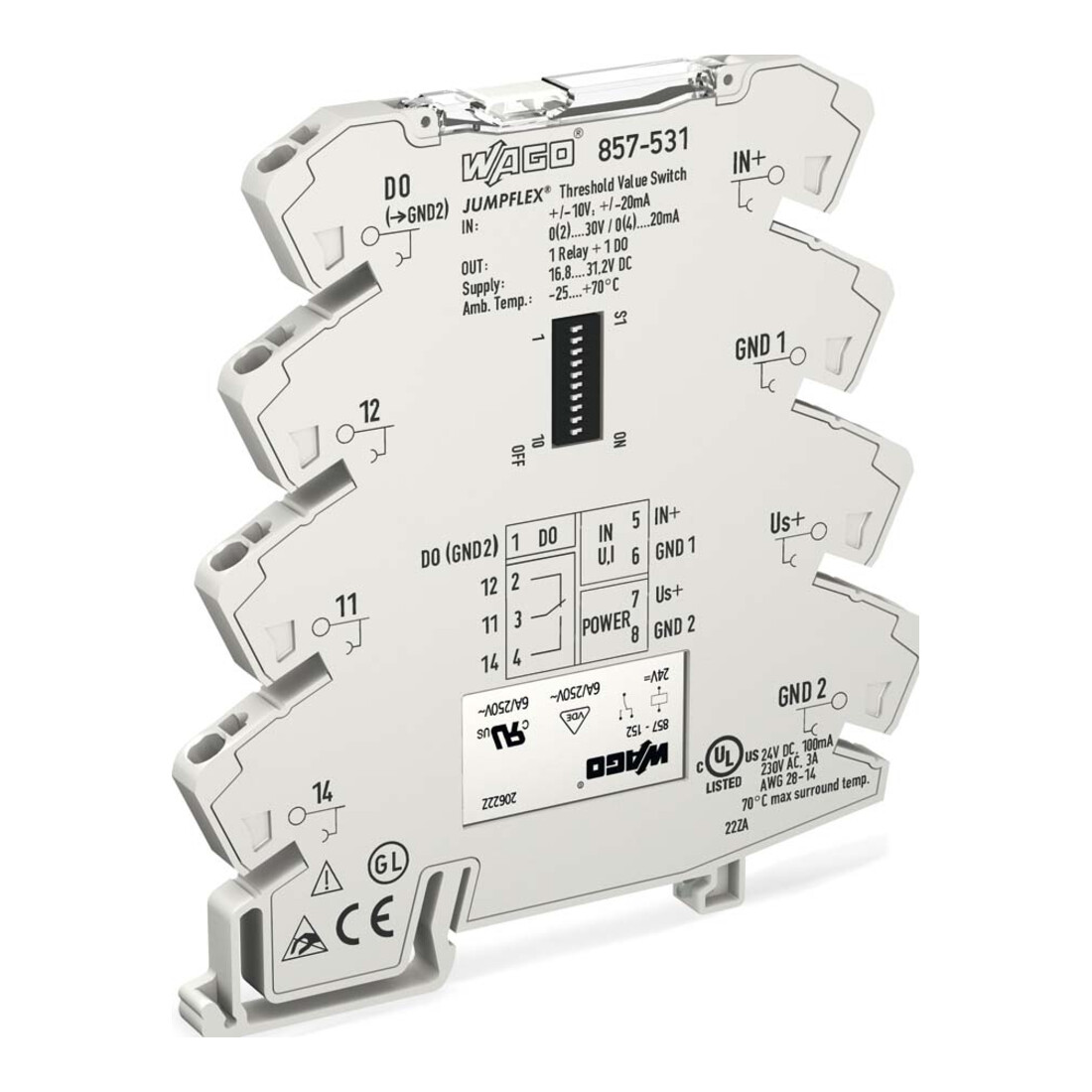 WAGO GmbH& Co. KG Interrupteur de seuil configurable 857-531
