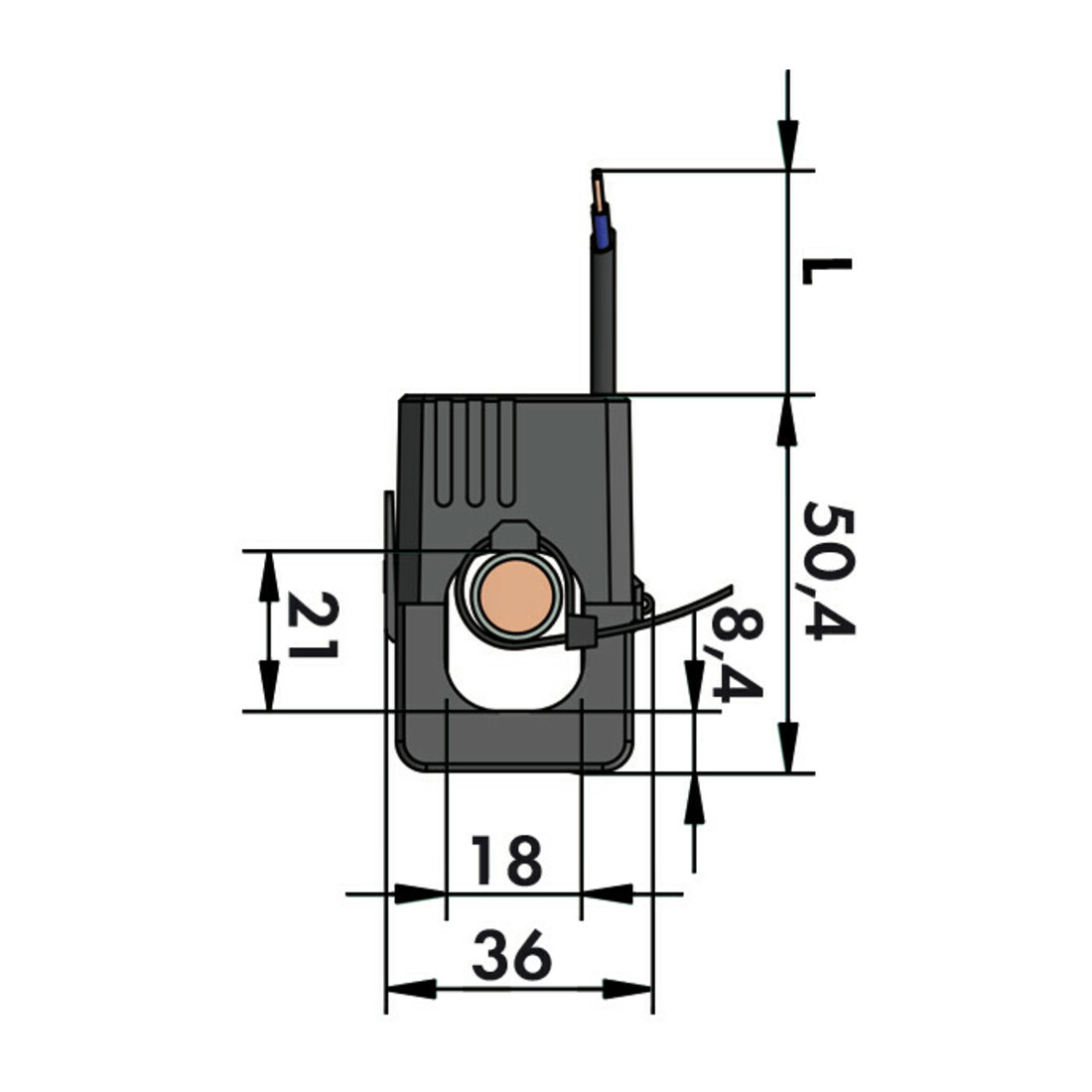WAGO GmbH& Co. KG Kabelumbau-Stromwandler 100A/1A 0,2 855-3001/100-003