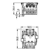 WAGO GmbH& Co. KG Linect-T-Steckverbinder Buchse-Stecker 3-p. 770-6223-4