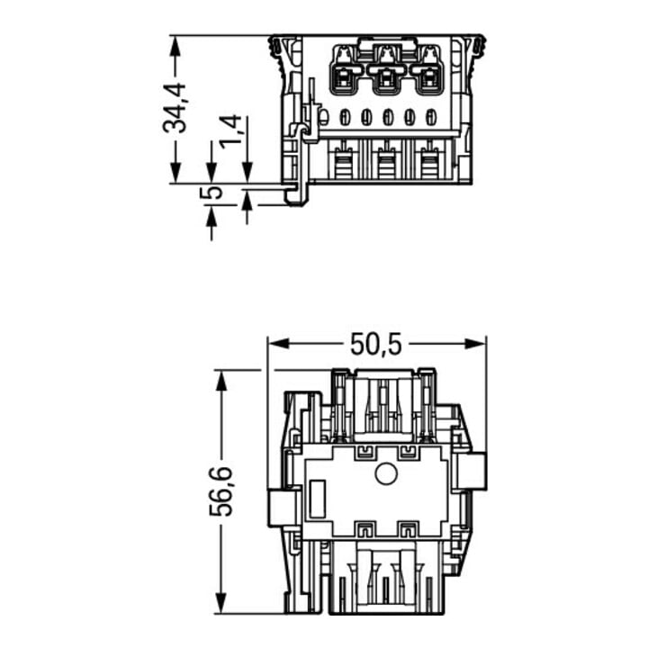 WAGO GmbH& Co. KG Linect-T-Steckverbinder Buchse-Stecker 3-p. 770-6223