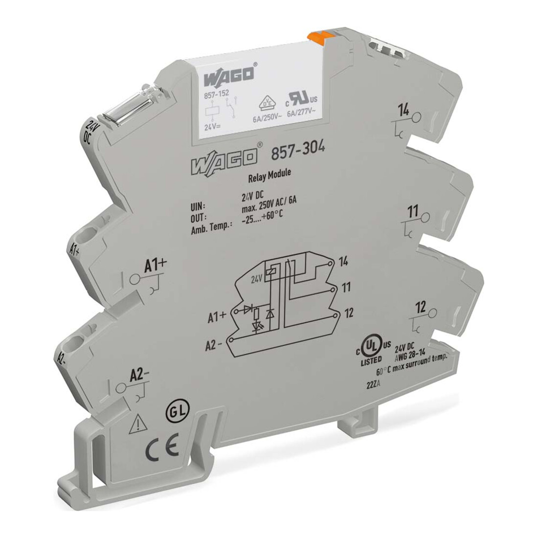 WAGO GmbH& Co. KG Module relais enfichable 24VDC/5A 10mA 1W 857-304