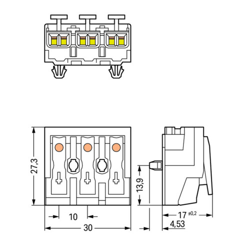 WAGO GmbH& Co. KG Netzanschlussklemme 3-polig 294-5013