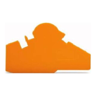 WAGO GmbH& Co. KG Plaque de terminaison et de séparation orange, épaisseur 1,5 mm 282-386