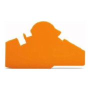 WAGO GmbH& Co. KG Plaque de terminaison et de séparation orange, épaisseur 1,5 mm 282-386-1