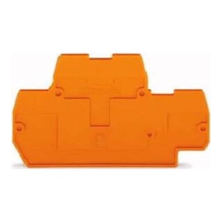 WAGO GmbH& Co. KG Plaque de terminaison/intermédiaire 2 mm, orange 870-519