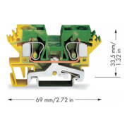 WAGO GmbH& Co. KG Schutzleiterklemme 0,2-10mmq gn/gelb 284-607-3
