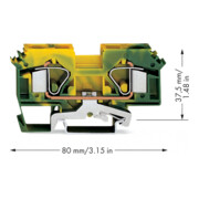 WAGO GmbH& Co. KG Schutzleiterklemme 0,2-16mmq gn/gelb 283-607-3