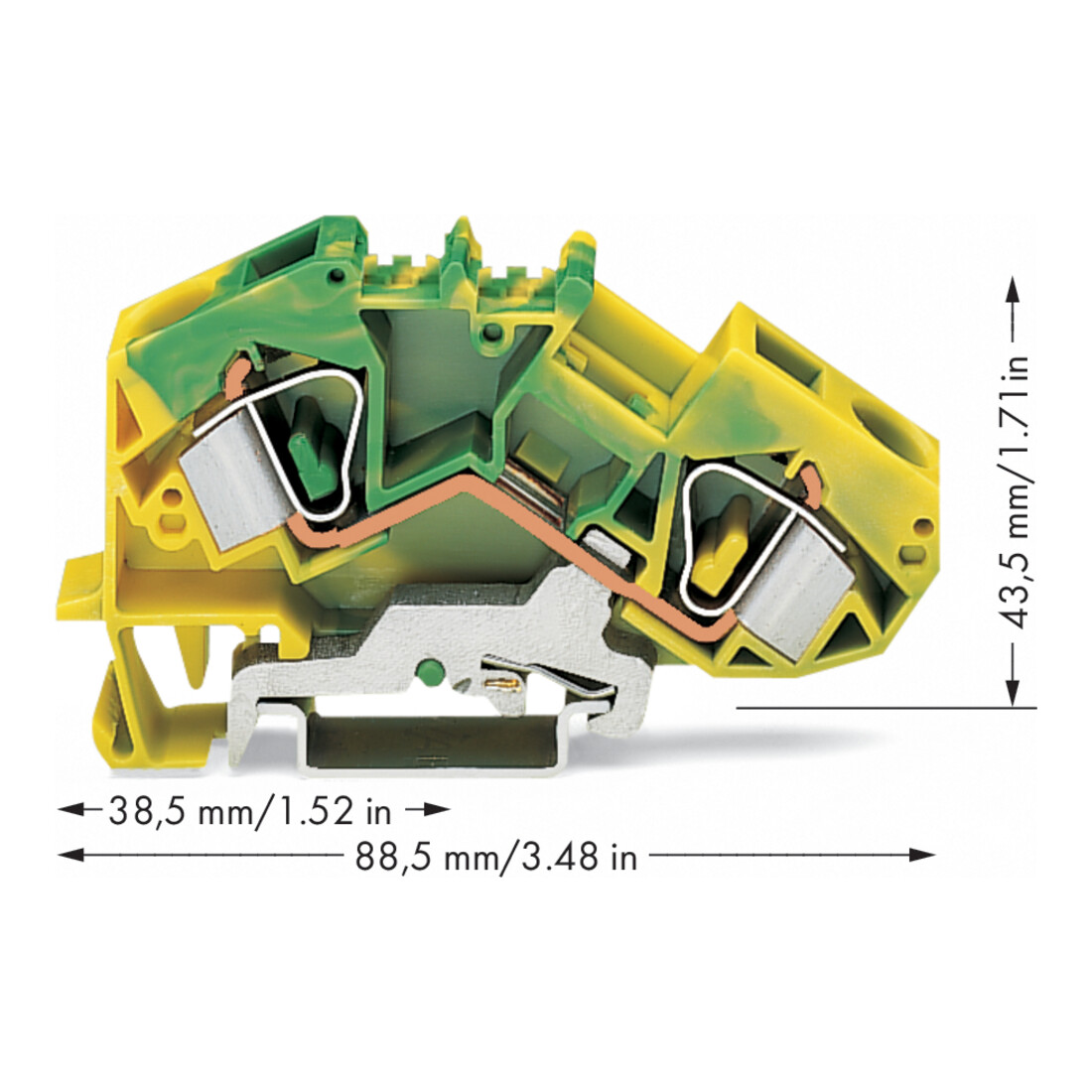 WAGO GmbH& Co. KG Schutzleiterklemme 0,2-16mmq gn/gelb 783-607
