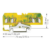 WAGO GmbH& Co. KG Schutzleiterklemme 0,5-2,5mmq gn/gelb 280-677-3