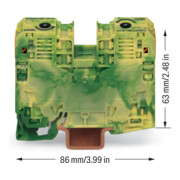 WAGO GmbH& Co. KG Schutzleiterklemme 6-35qmm grün-gelb 285-137-3