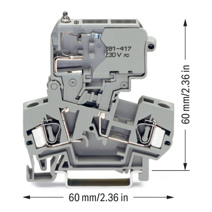 WAGO GmbH& Co. KG Sicherungsklemme 0,08-4mmq grau 281-611/281-417