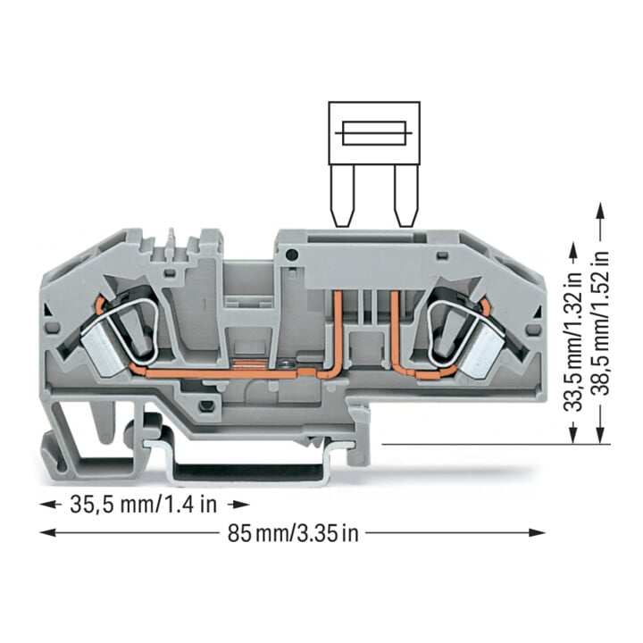 WAGO GmbH& Co. KG Sicherungsklemme 0,2-6qmm, grau 282-696