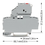 WAGO GmbH& Co. KG Sicherungsklemme 2-Leiter 2002-1611/1000-541-3
