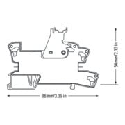 WAGO GmbH& Co. KG Socle à fiche avec relais 1W, DC24V 788-354-4