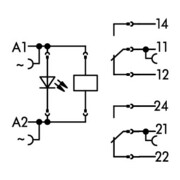 WAGO GmbH& Co. KG Socle à relais 2W, 230V AC/2x 8A 788-516-3