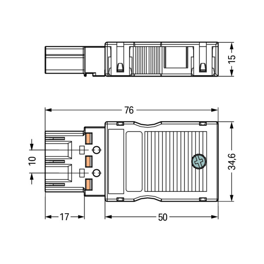WAGO GmbH& Co. KG Stecker 2x0,5-4mmq schwarz 770-113