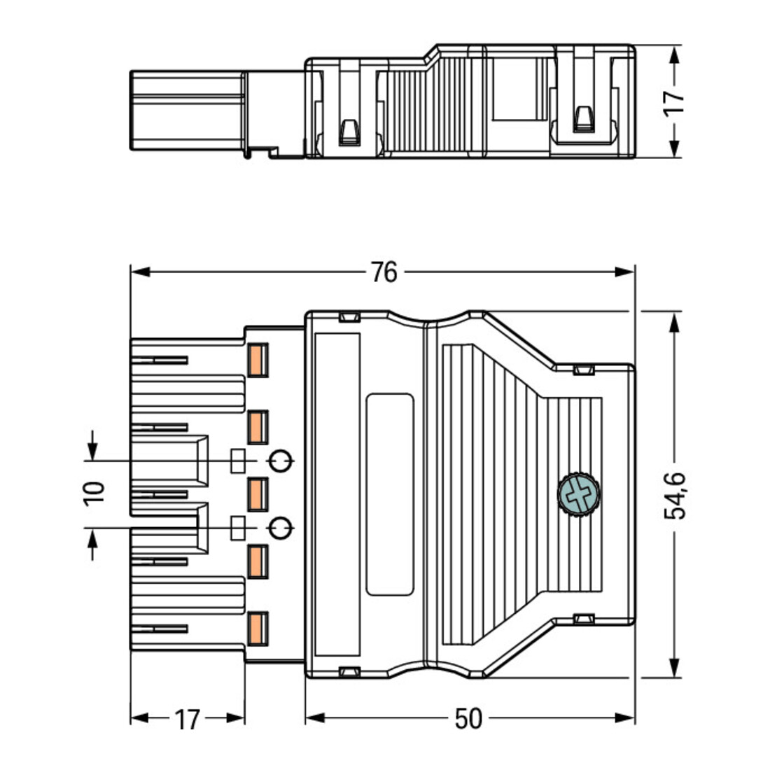 WAGO GmbH& Co. KG Stecker 2x0,5-4mmq schwarz 770-115