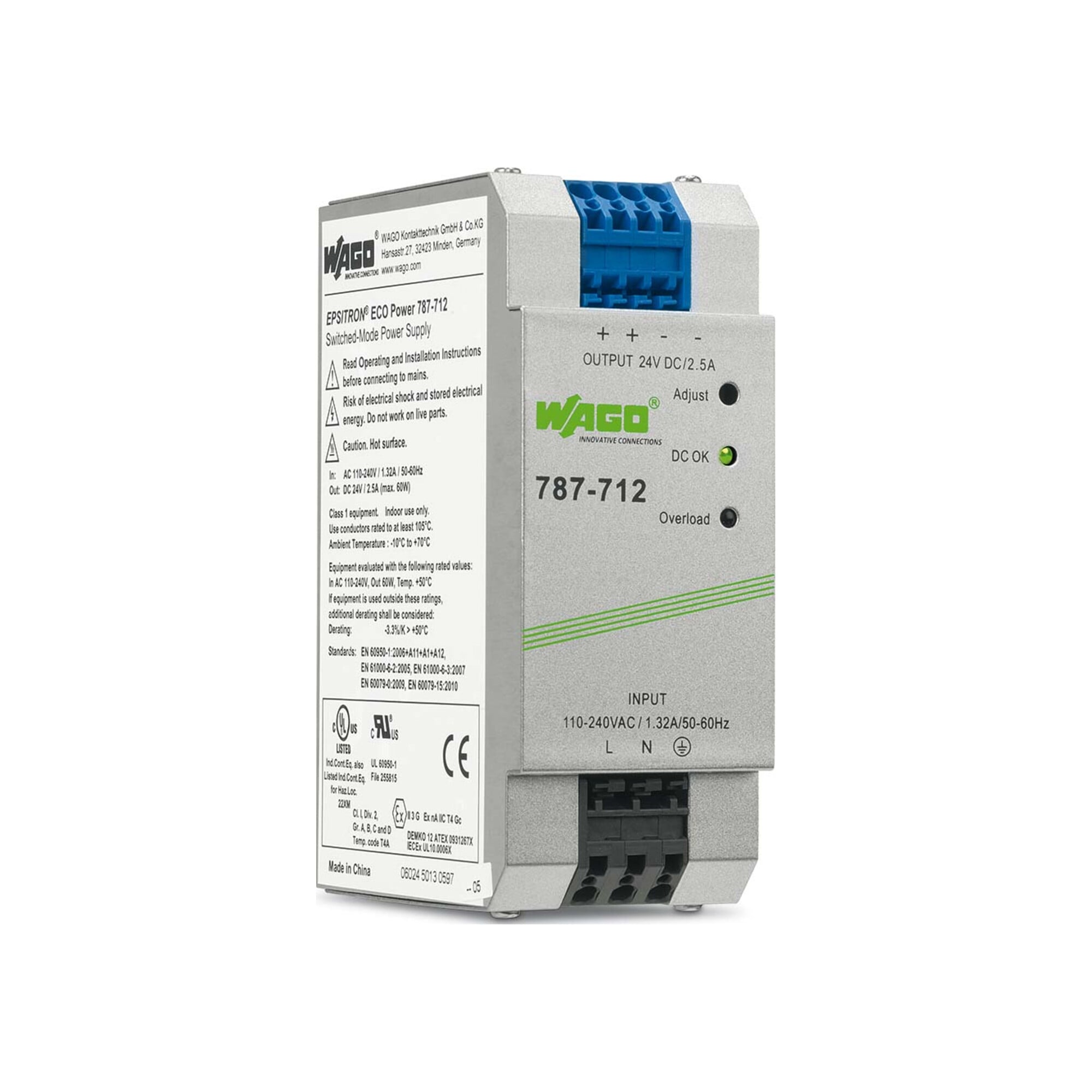 Walther Werke CEE NEO Wandgerätestecker schräg, 16 A 5 P 400 V 6 h, IP54, Typ: FW710506CC