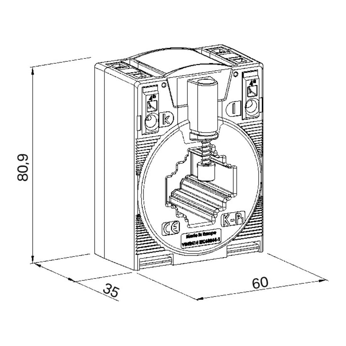 WAGO GmbH& Co. KG Transformateur de courant à enficher 150A/5A 855-305/150-501