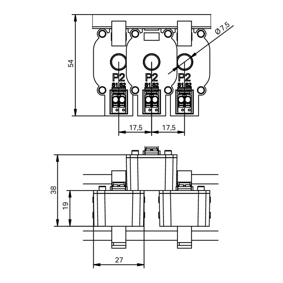WAGO GmbH& Co. KG Transformateur de courant enfichable 35A/1A 855-2701/035-001