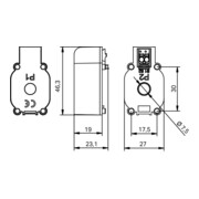 WAGO GmbH& Co. KG Transformateur de courant enfichable 64A/1A 855-2701/064-001-4