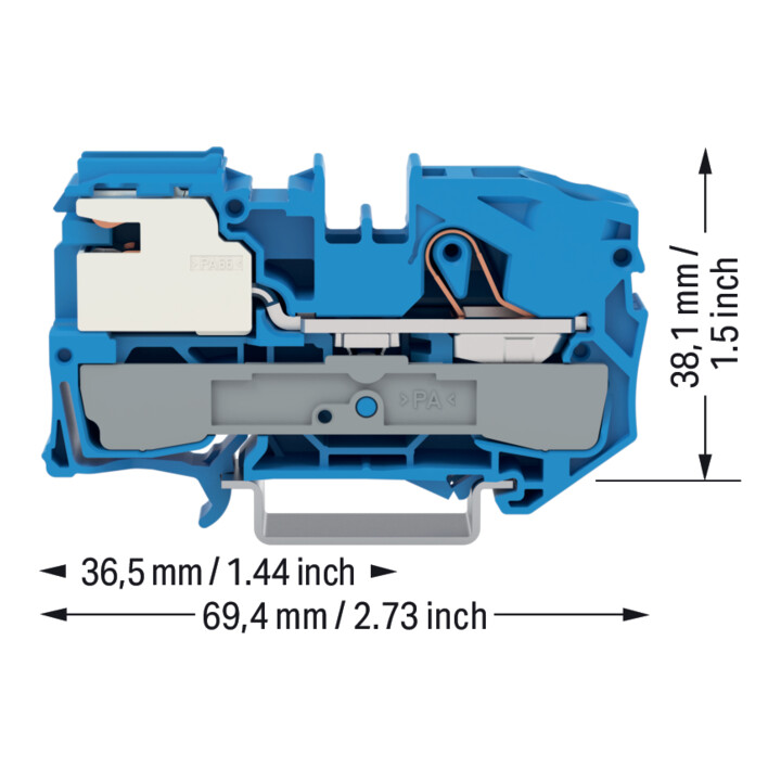 WAGO GmbH& Co. KG Trennklemme 1-Leiter-N, TS 35 2016-7114