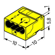 WAGO GmbH& Co. KG Verb.dosenklemme ge 4x0,6-0,8mm 243-504-4