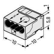 WAGO GmbH& Co. KG Verb.dosenklemme lgr 4x0,6-0,8mm 243-304-4