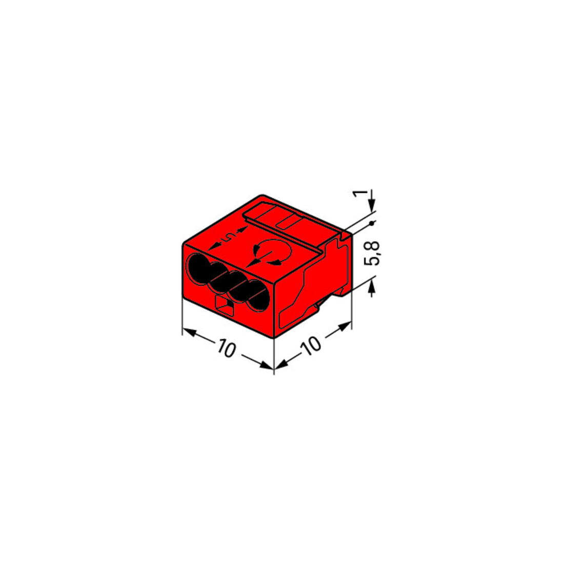 WAGO GmbH& Co. KG Verb.dosenklemme rt 4x0,6-0,8mm 243-804