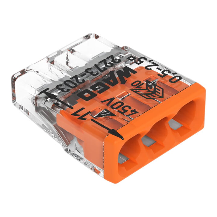 WAGO GmbH& Co. KG Verbindungsdosenklemme 3x 0.5-2.5 orange 2273-203