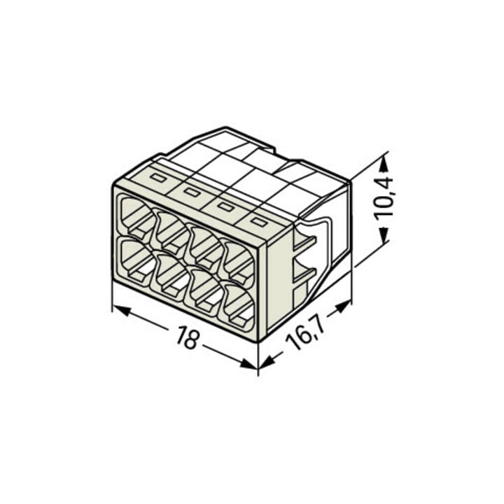 WAGO GmbH& Co. KG Verbindungsdosenklemme 8x 0.5-2.5 2273-208