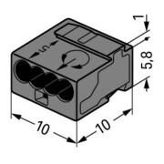 WAGO GmbH& Co. KG Verbindungsdosenklemme dgr 4x0,6-0,8mm 243-204-4