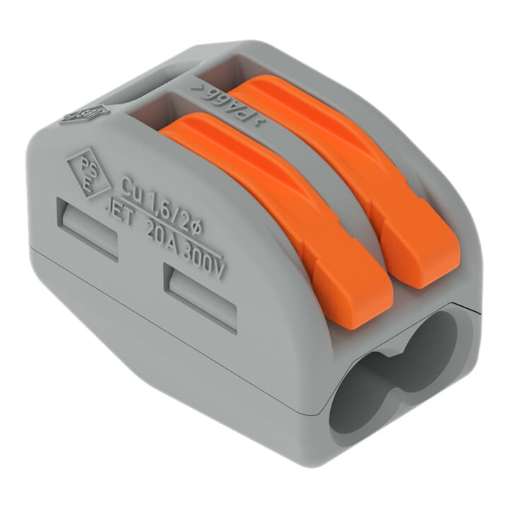 WAGO GmbH& Co. KG Verbindungsklemme 2x0,08-4qmm grau 222-412