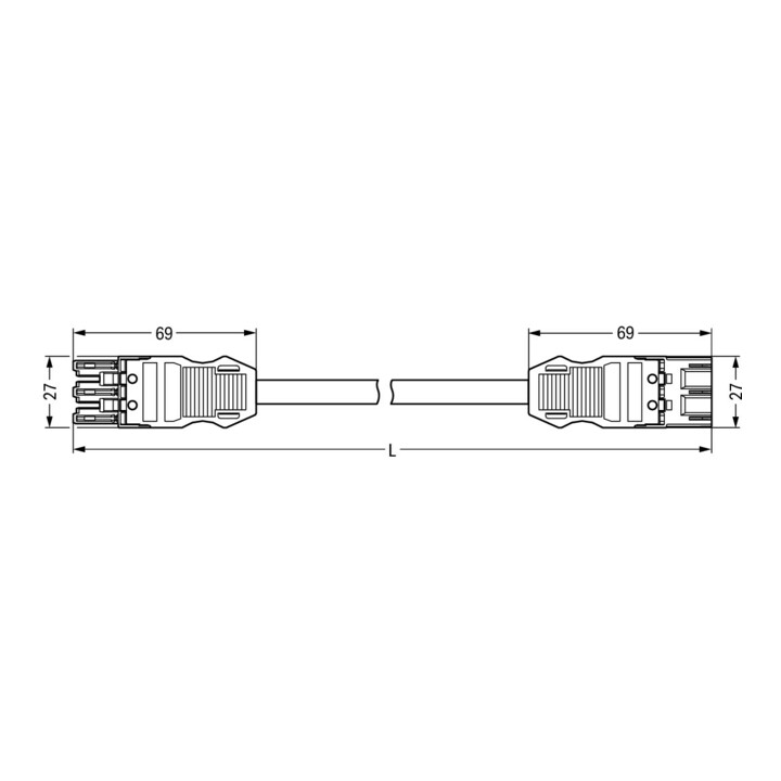 WAGO GmbH& Co. KG Verbindungsleitung 3x1,5mmq schwarz 771-9993/006-301