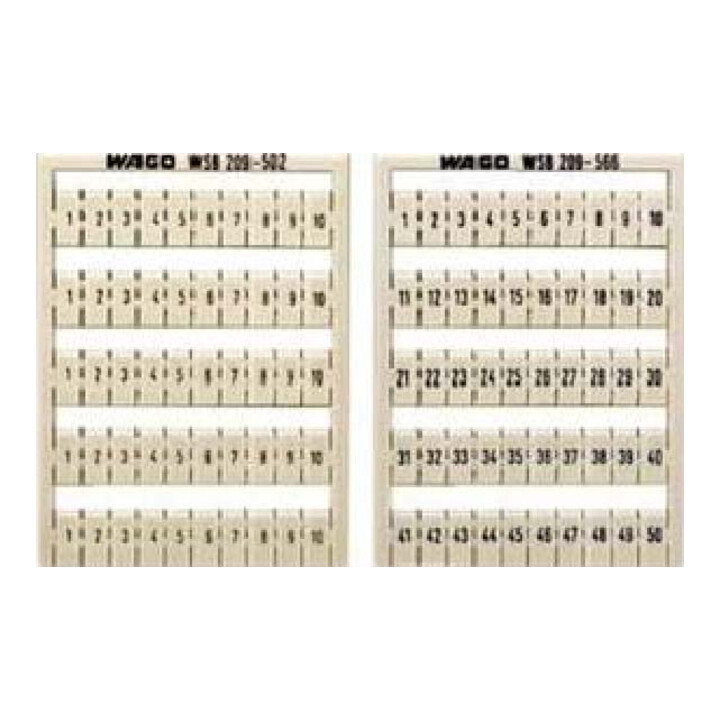 WAGO GmbH& Co. KG WSB-Bezeichnungssystem W: 41-50 (10x) 209-506