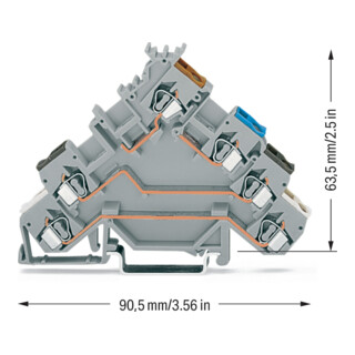 WAGO Initiatorenklemme 280-580 0,05-2,5mm² grau