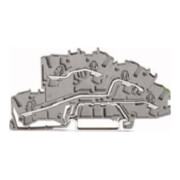 WAGO Installationsborne 4 mm² L/L/PE gris 2003-7645-1