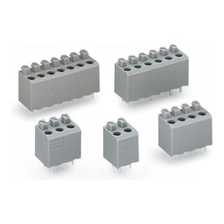 WAGO Leiterplattenklemme Drücker 1,5mm² grau 735-303