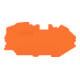 WAGO Plaque de fin/intermédiaire 1 mm orange 2216-7692