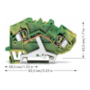 WAGO Schutzleiterklemme 0,2-6 mm² vert/jaune 782-607-4