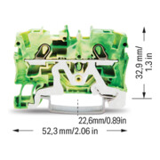 WAGO Schutzleiterklemme 4 mm², vert/jaune 2004-1207-4