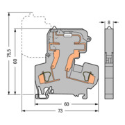 WAGO Sicherungsklemme 0,08-4 mm² gris 281-611/281-417-4