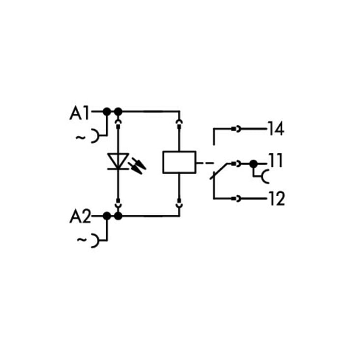 WAGO Stecksocle avec relais 1W, 230VAC/16A 788-508