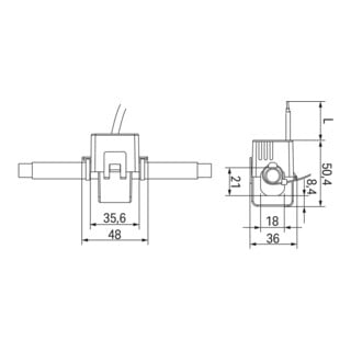 WAGO Transformateur de courant de conversion de câble 60A/1A 0,2VA 855-3001/060-003
