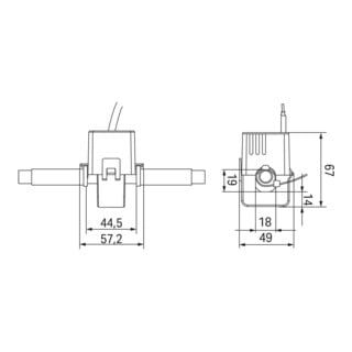 WAGO Transformateur de courant pour câbles 250A/5A 1VA Cl.0,5 855-4005/250-100