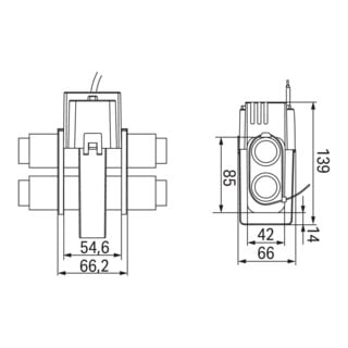 WAGO Transformateur de courant pour câbles 855-5105/1000-000, longueur de câble 3 m
