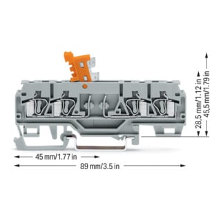 WAGO Trenn- und Messklemme 280-874 0,08-2,5mm² grau