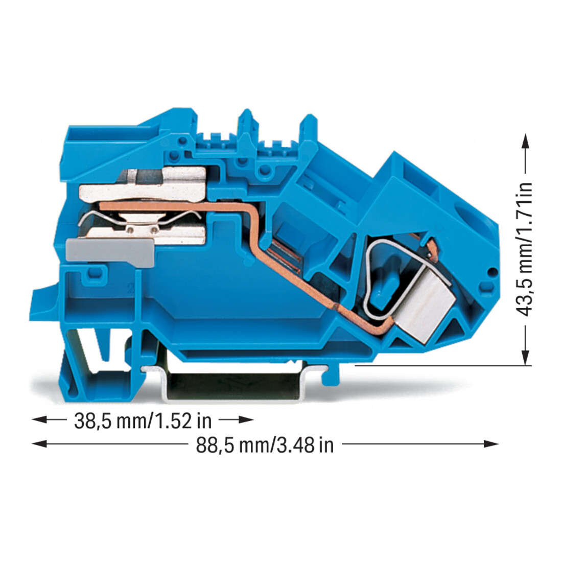 WAGO Trennklemme 0,2-16 mm² bleu 783-613